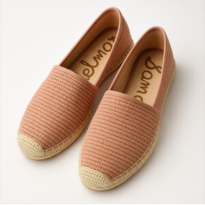 Sam Edelman Tan and Cream Espadrille Flats